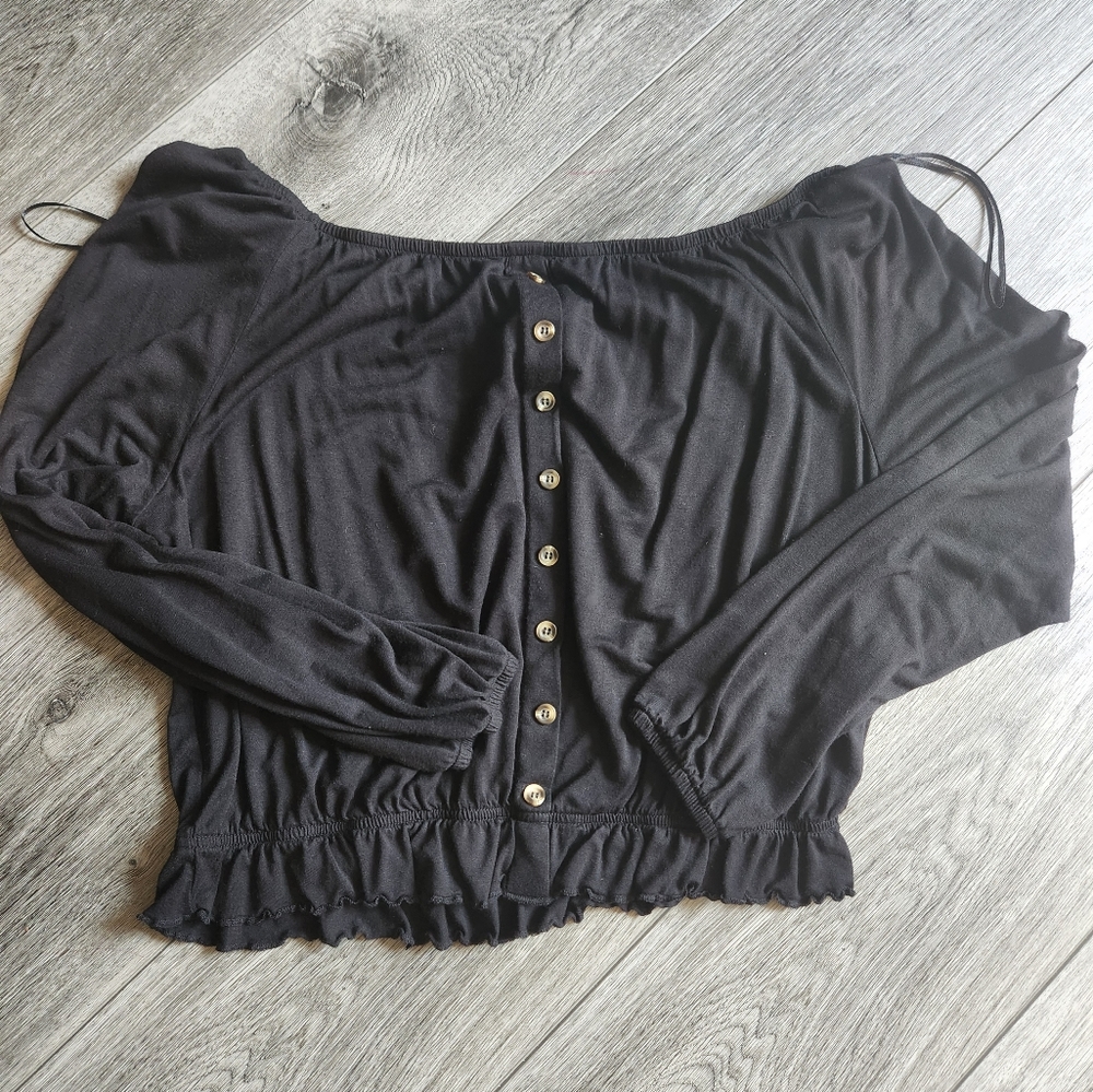 H&M cold shoulder blouse